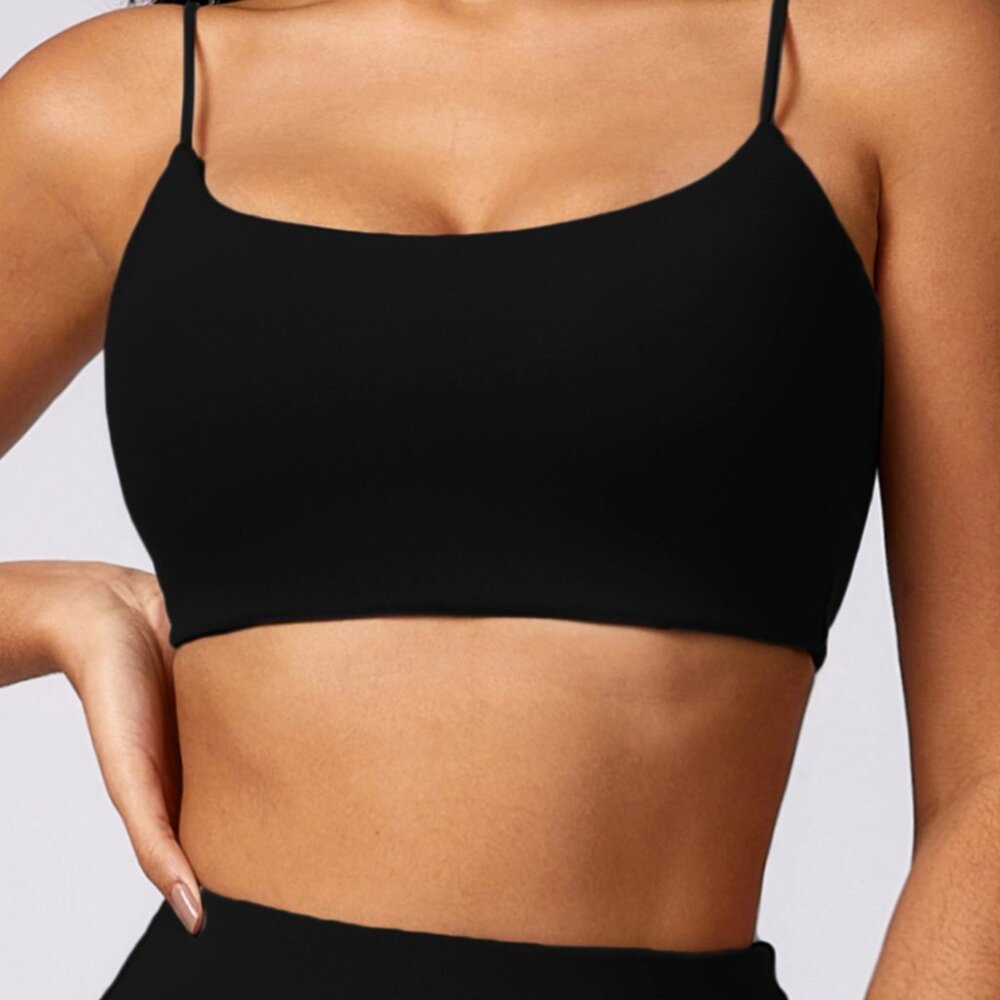 Quick-Dry Compression Yoga Sports Bra - Black 🖤
